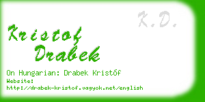 kristof drabek business card